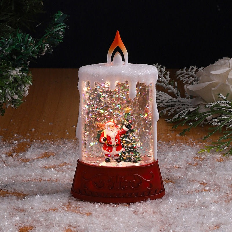 Christmas Water Lantern Candle for Cozy Holiday Glow