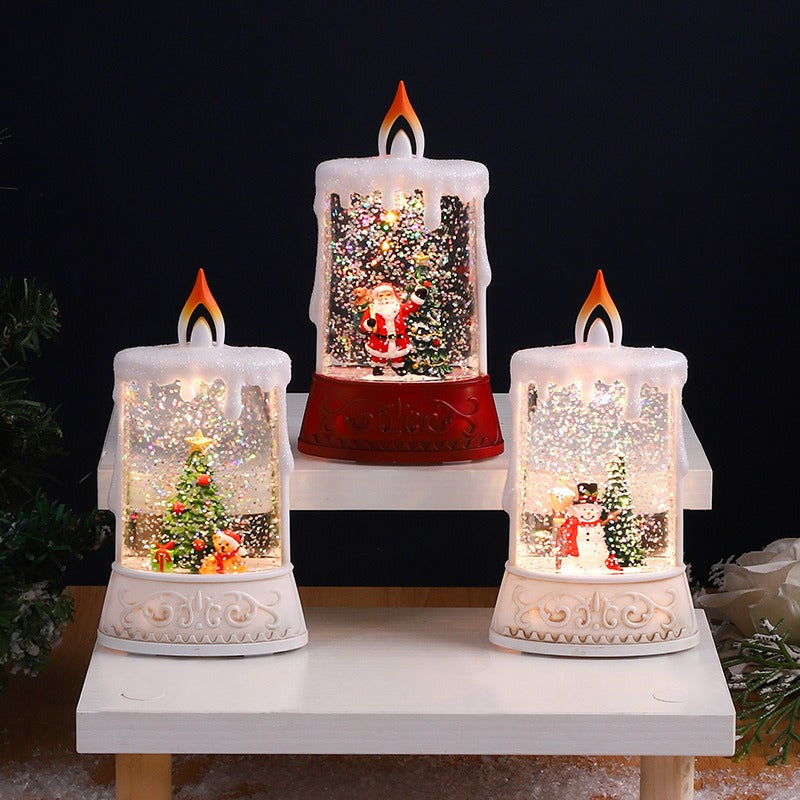 Christmas Water Lantern Candle for Cozy Holiday Glow