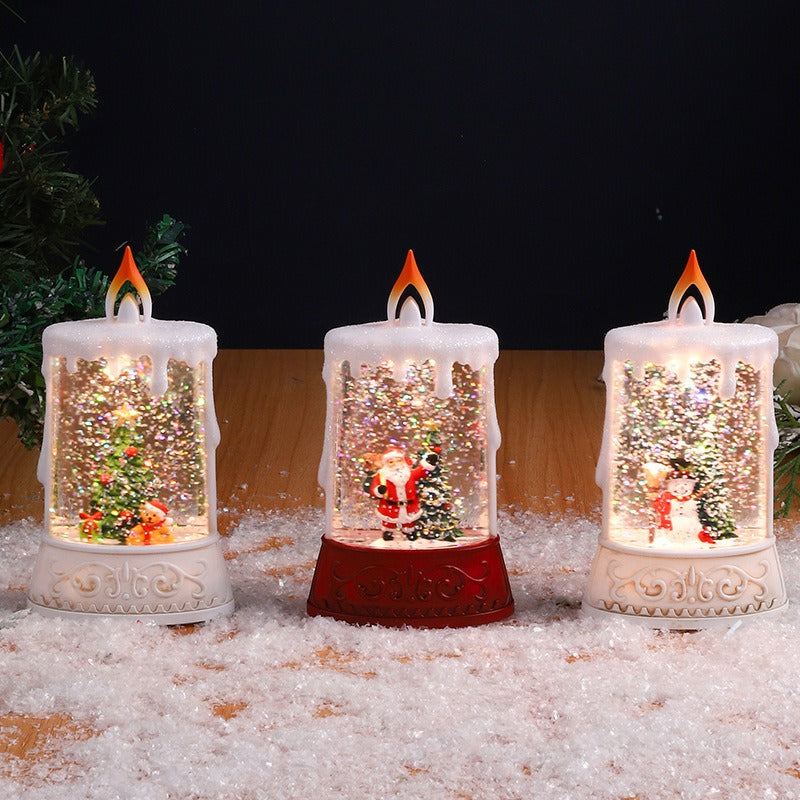 Christmas Water Lantern Candle for Cozy Holiday Glow