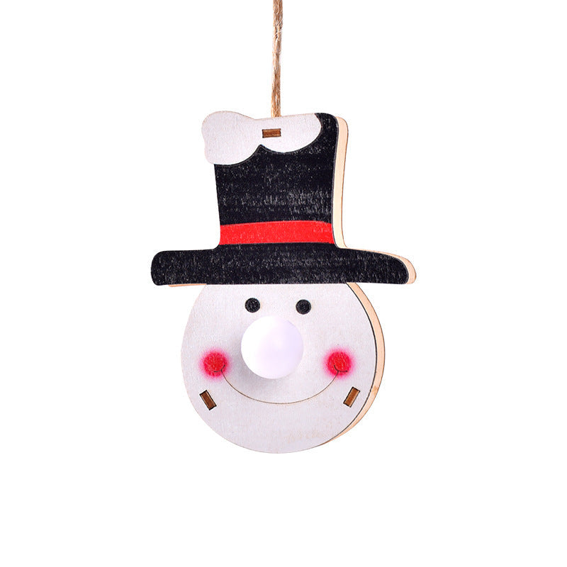 Wooden Christmas Ornaments With Warm Glowing Centers