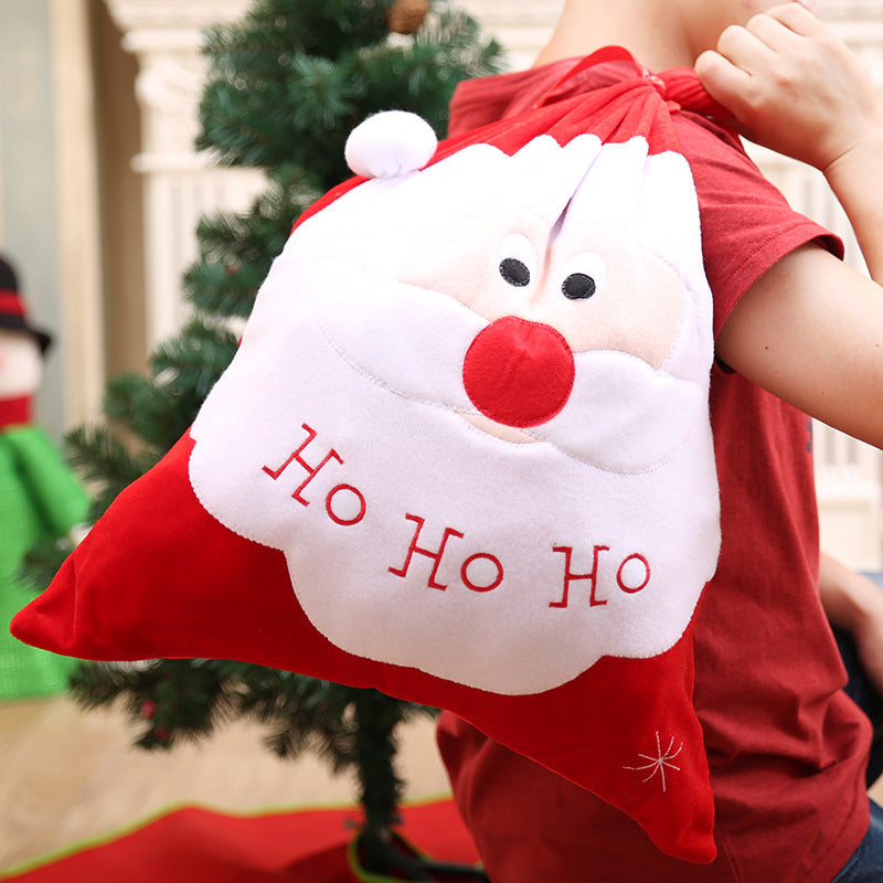 Christmas Velvet Gift Bag for Festive Gift Displays