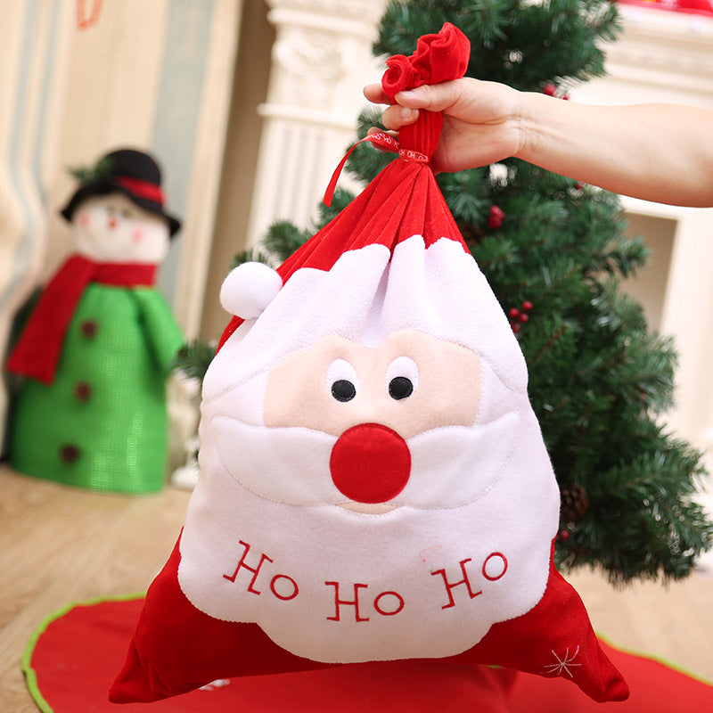 Christmas Velvet Gift Bag for Festive Gift Displays