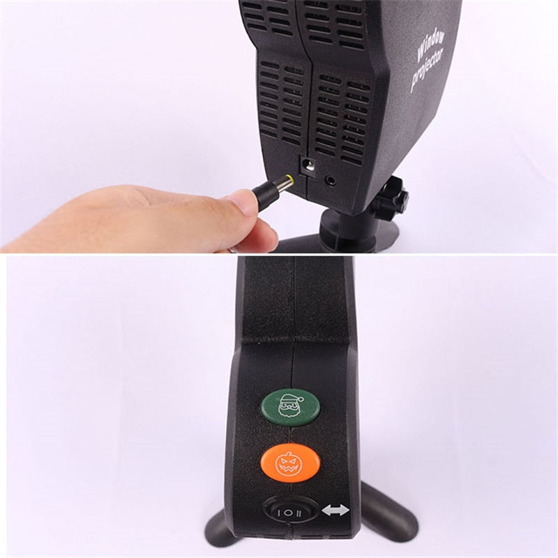 Seasonal Window Projector for 12 Christmas & Halloween Movies