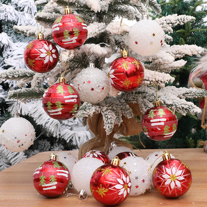 Christmas Bauble Set for a Festive Snowy Tree Display
