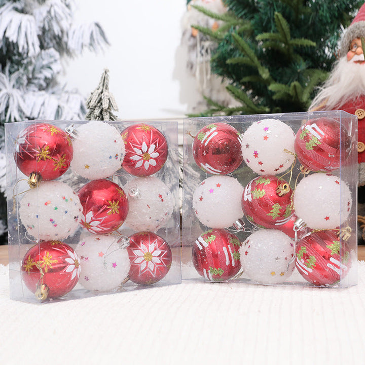 Christmas Bauble Set for a Festive Snowy Tree Display
