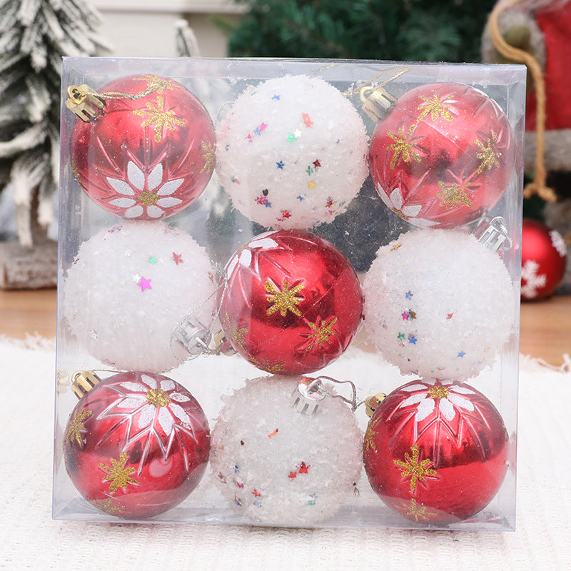 Christmas Bauble Set for a Festive Snowy Tree Display