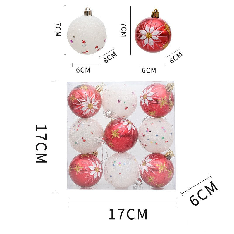 Christmas Bauble Set for a Festive Snowy Tree Display
