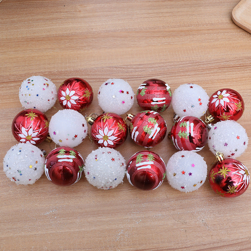Christmas Bauble Set for a Festive Snowy Tree Display
