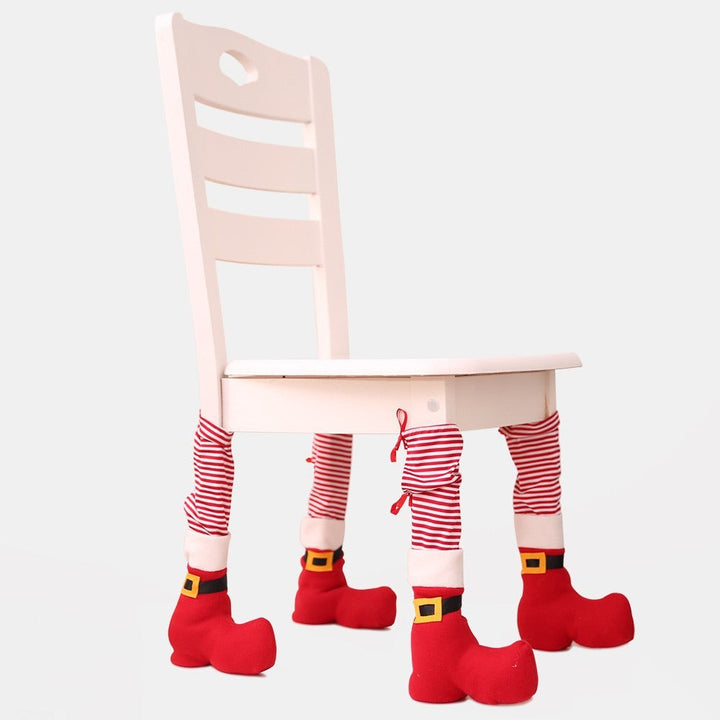 Christmas Santa Chair Leg Covers | Festive Table Decor