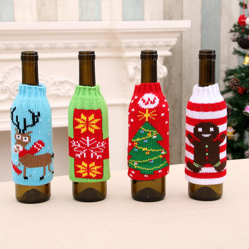 Christmas Bottle Covers for Festive Holiday Tables