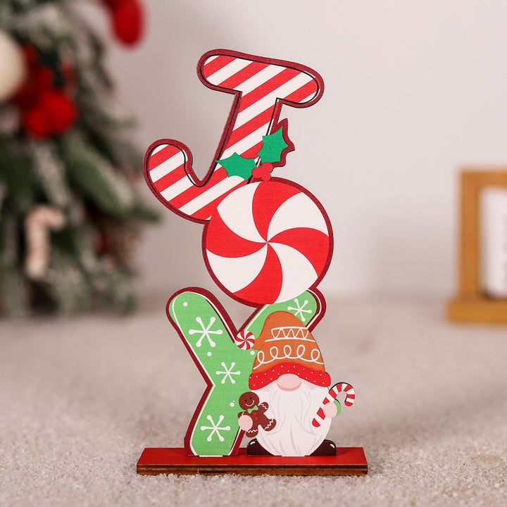 Wooden Christmas Table Decor for Playful Holiday Cheer