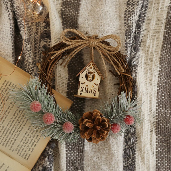 Christmas Wreath Rustic Woodland Holiday Wall Decor