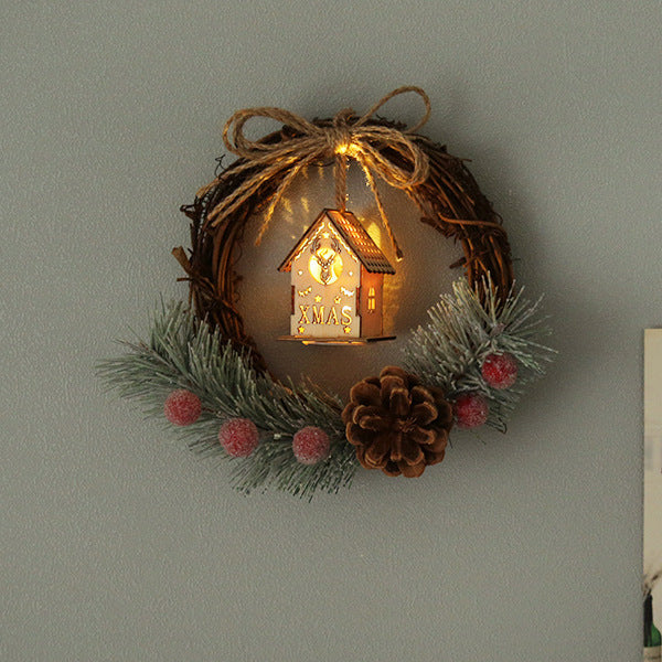 Christmas Wreath Rustic Woodland Holiday Wall Decor