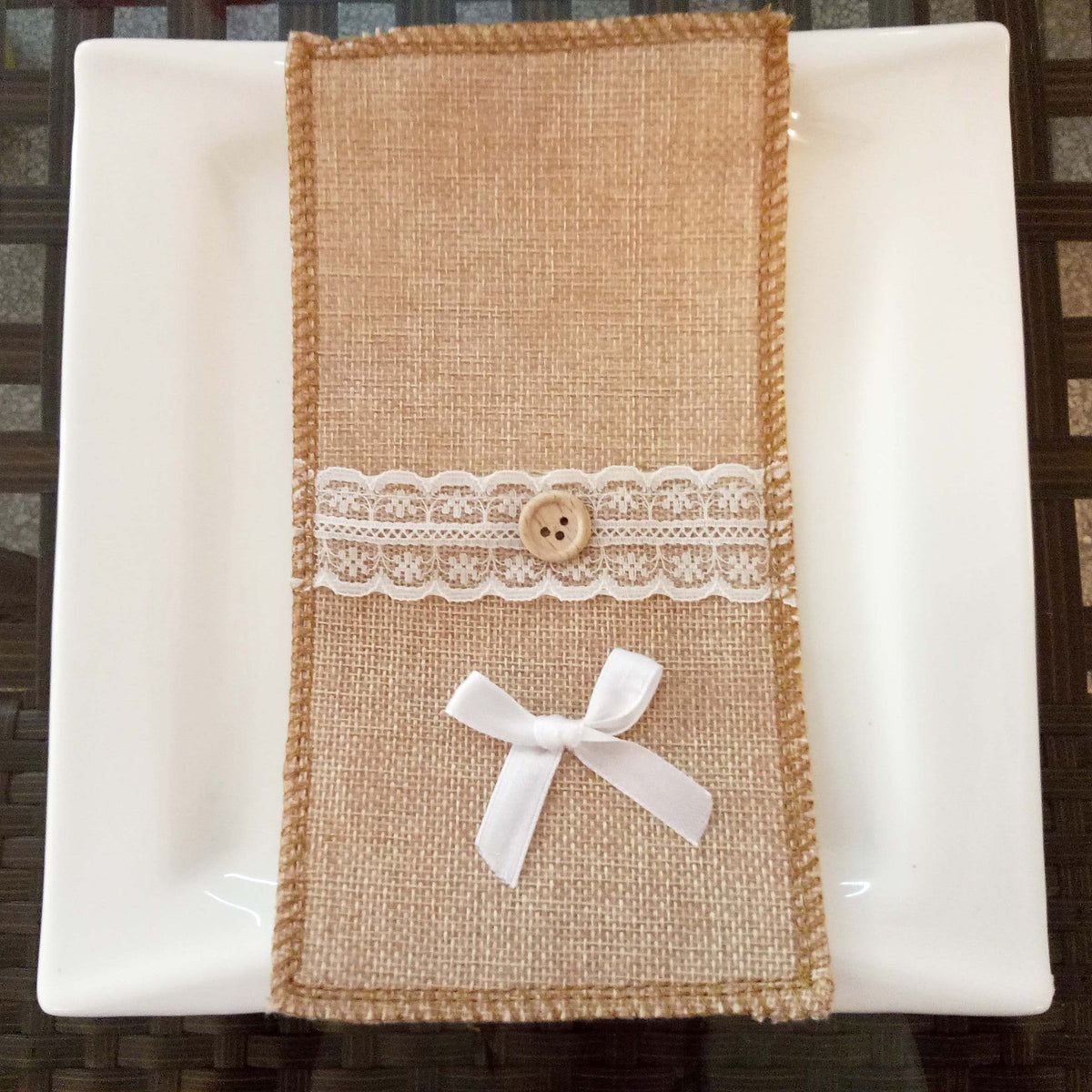 Christmas Cutlery Holder for Rustic Table Settings