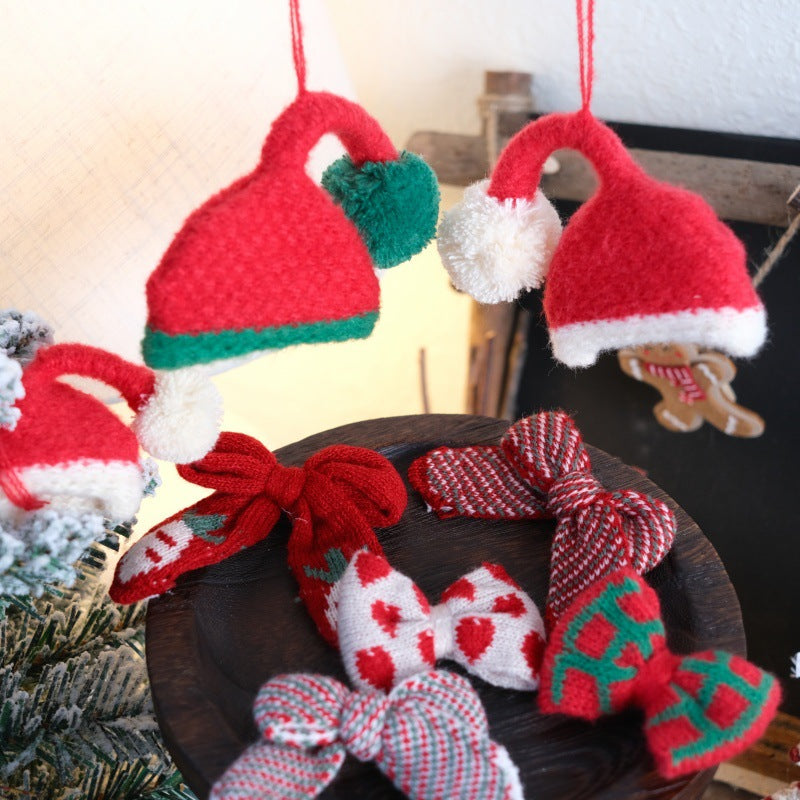 Knitted Christmas Bottle Ornaments for Festive Decor