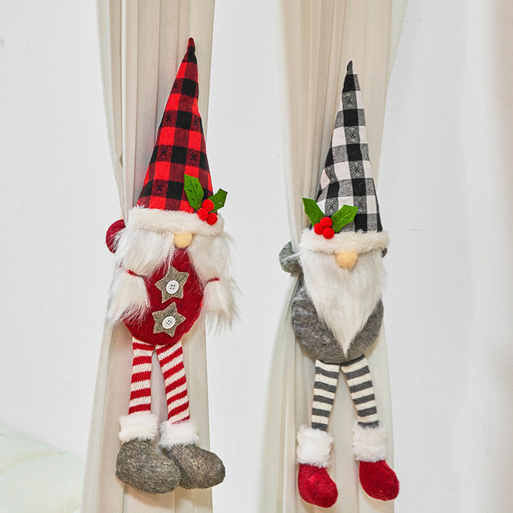 Christmas Gnome Curtain Tiebacks – Cozy Holiday Decor