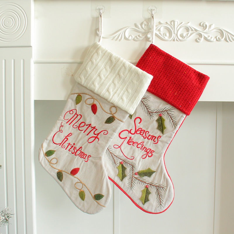 Christmas Stocking Gift Bag Set for Festive Displays