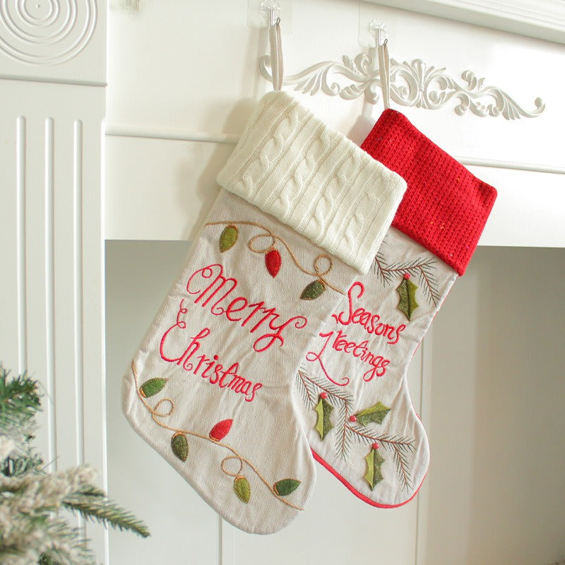 Christmas Stocking Gift Bag Set for Festive Displays