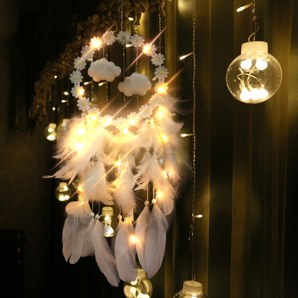 Dream Catcher Light String for Cozy Boho Bedroom Decor