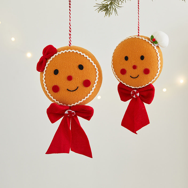 Plush Gingerbread Christmas Ornament for Festive Trees