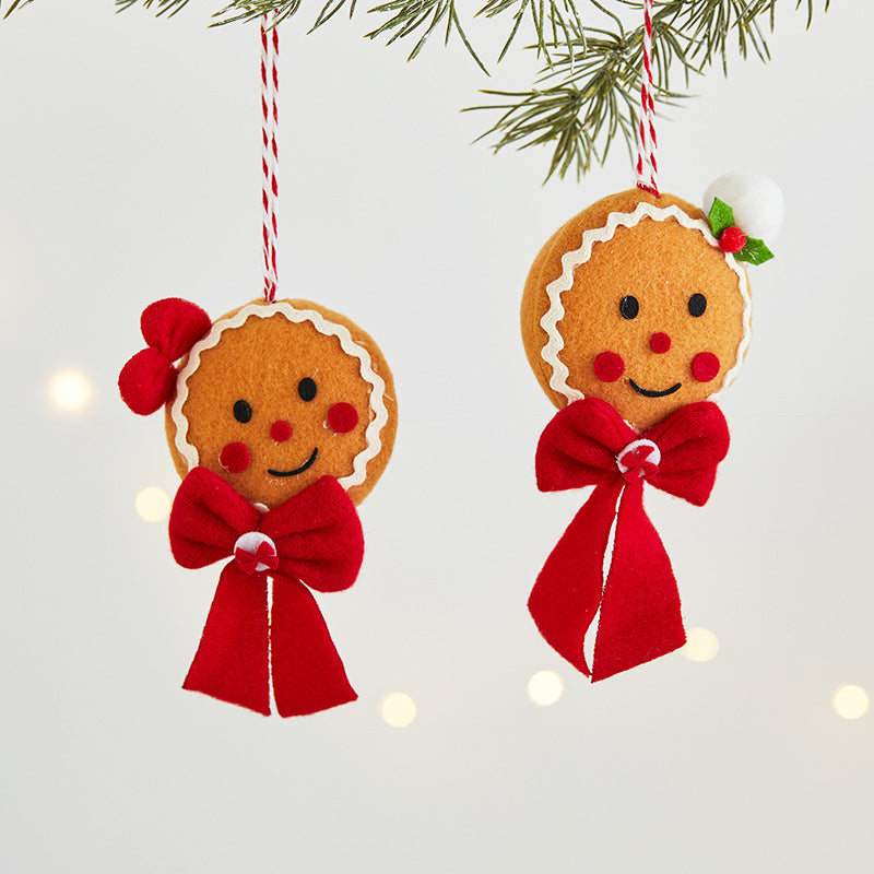 Plush Gingerbread Christmas Ornament for Festive Trees
