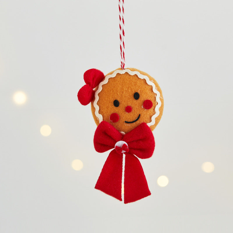 Plush Gingerbread Christmas Ornament for Festive Trees