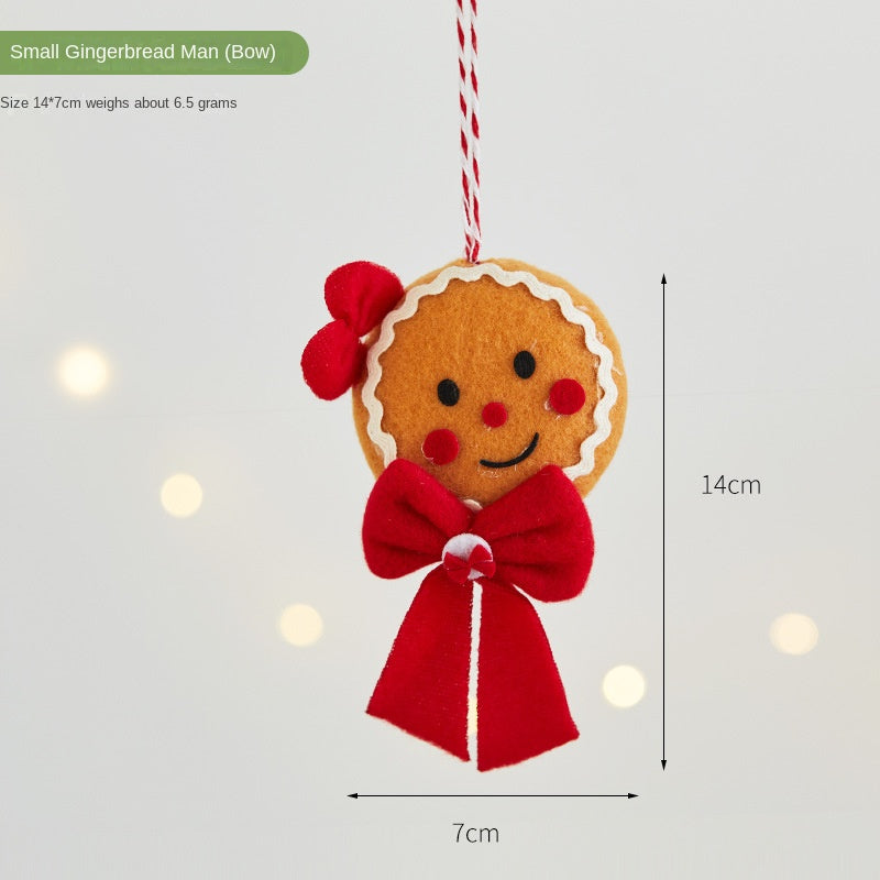 Plush Gingerbread Christmas Ornament for Festive Trees