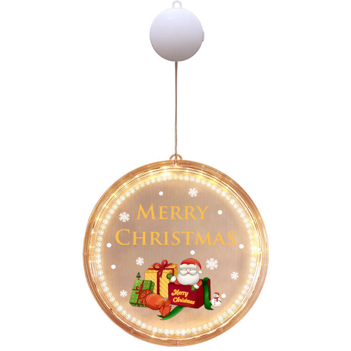 Suction Cup Christmas Window Light with Warm LED Glow