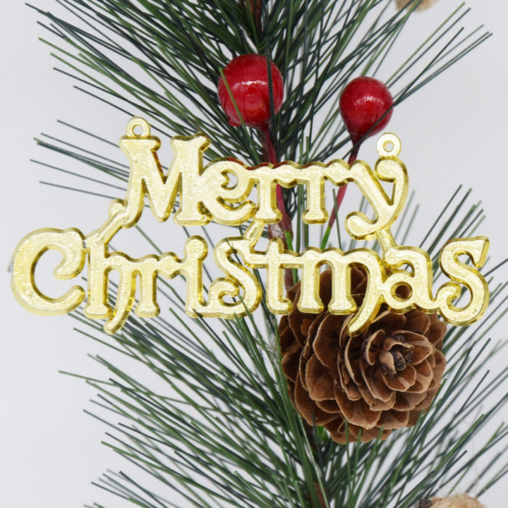 Christmas Tree Merry Christmas Sign Hanging Ornament