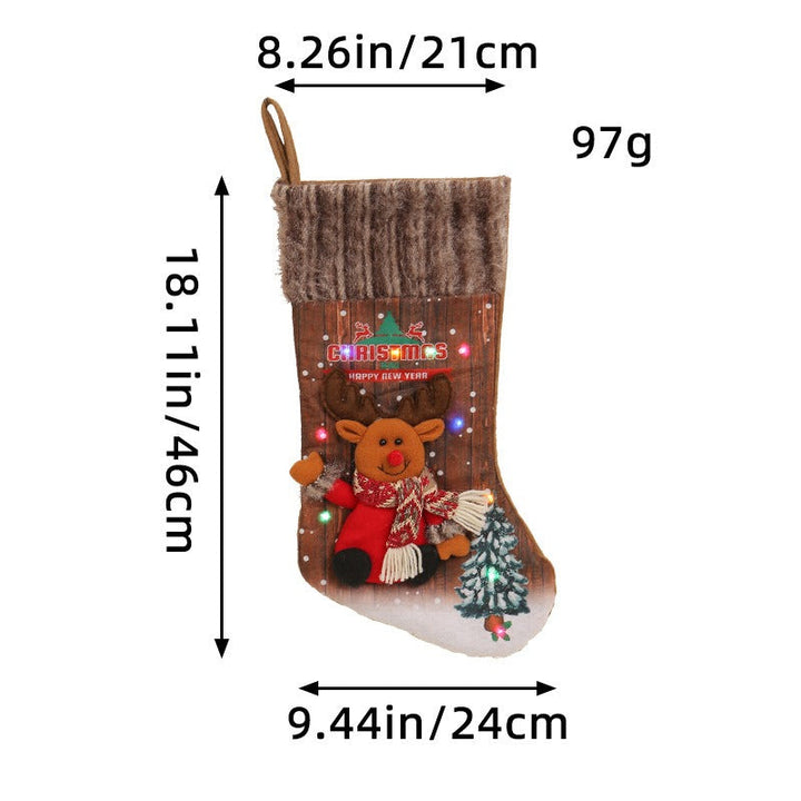 Christmas Stocking Decor & Illuminated Gift Holder
