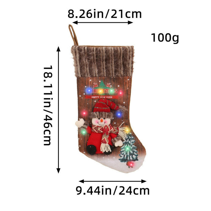 Christmas Stocking Decor & Illuminated Gift Holder