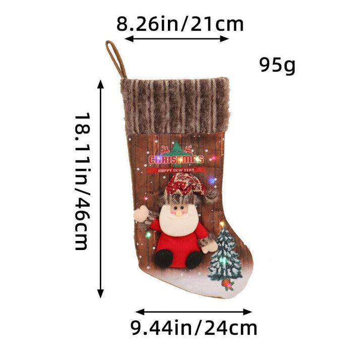 Christmas Stocking Decor & Illuminated Gift Holder