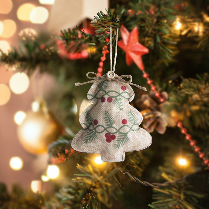 Linen Christmas Ornaments for a Cozy Farmhouse Tree