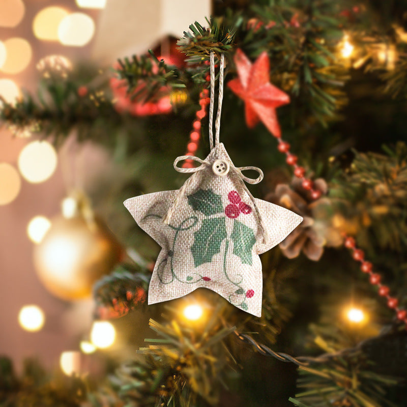 Linen Christmas Ornaments for a Cozy Farmhouse Tree