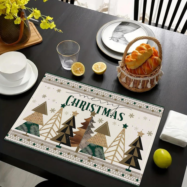 Christmas Linen Placemats for Festive Table Settings
