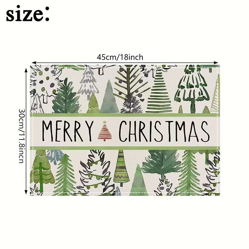 Christmas Linen Placemats for Festive Table Settings