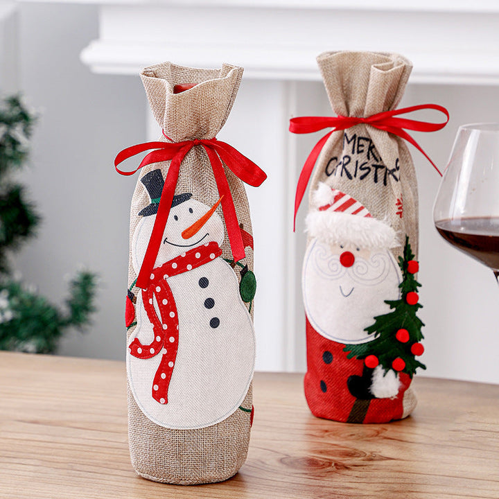 Christmas Wine Gift Bag Set for Festive Holiday Giving