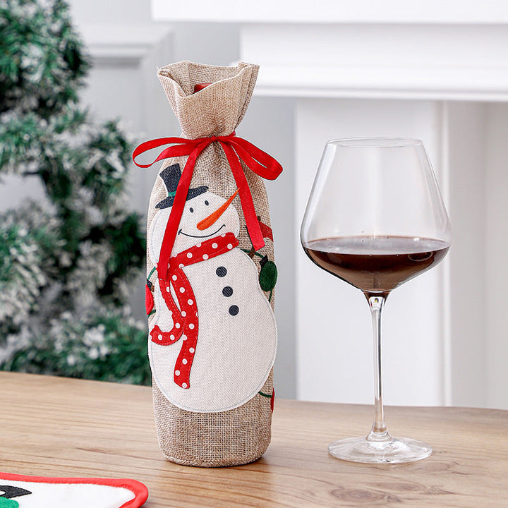 Christmas Wine Gift Bag Set for Festive Holiday Giving