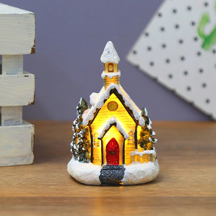 Christmas LED Snow House Decoration | Warm Village Glow