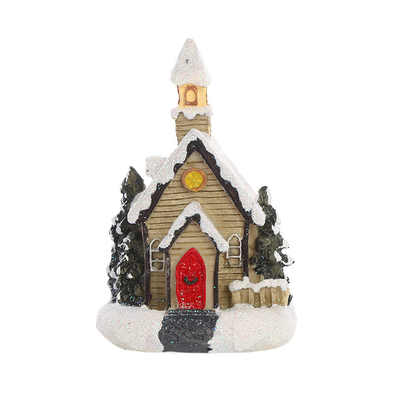 Christmas LED Snow House Decoration | Warm Village Glow