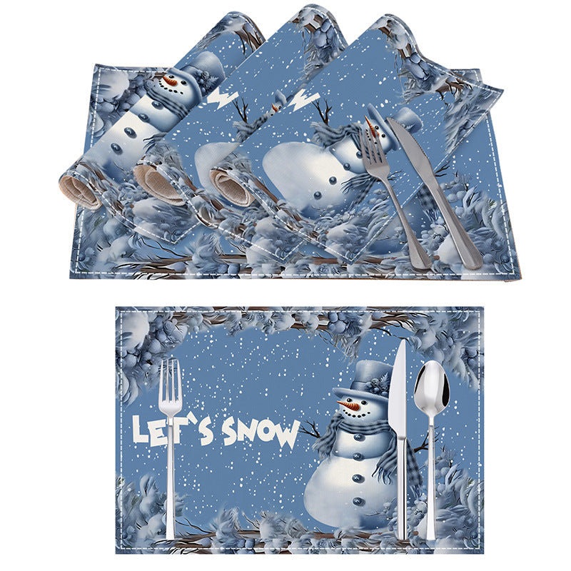 Christmas Snowman Placemats for Festive Holiday Tables