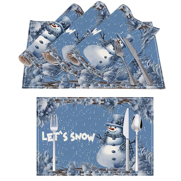 Christmas Snowman Placemats for Festive Holiday Tables