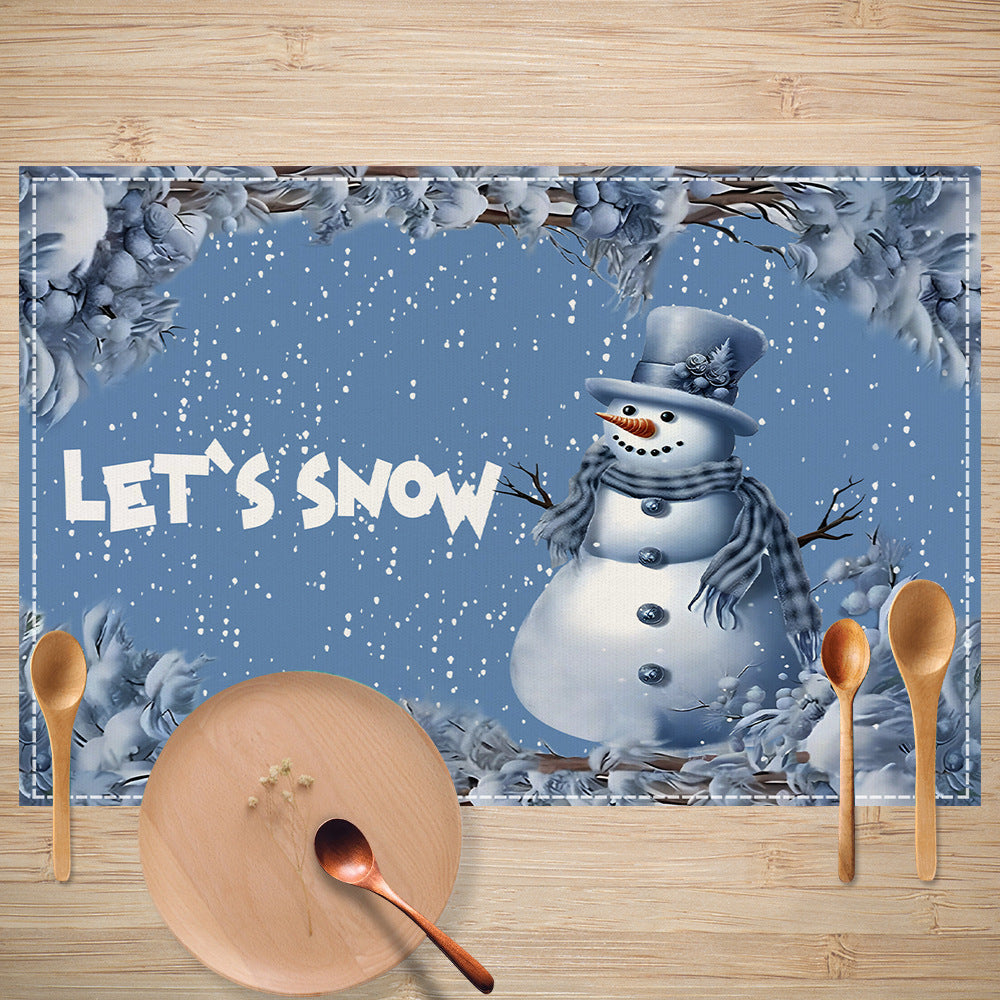 Christmas Snowman Placemats for Festive Holiday Tables