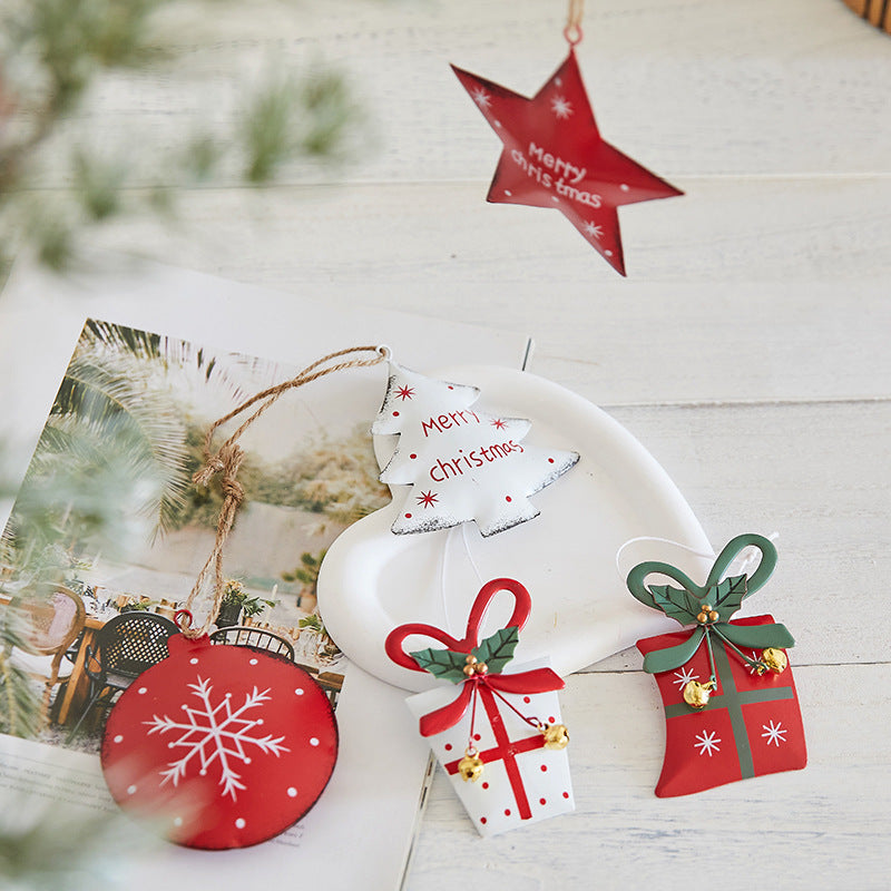 Metal Christmas Ornaments Set for Festive Displays