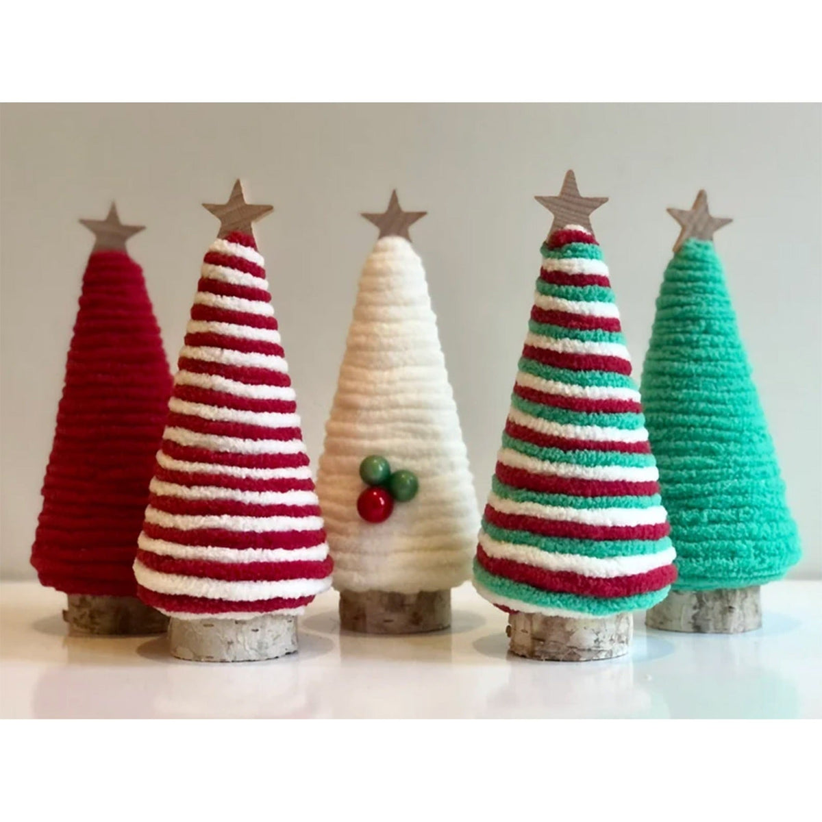 Mini Christmas Trees for Cozy Rustic Tabletop Decor