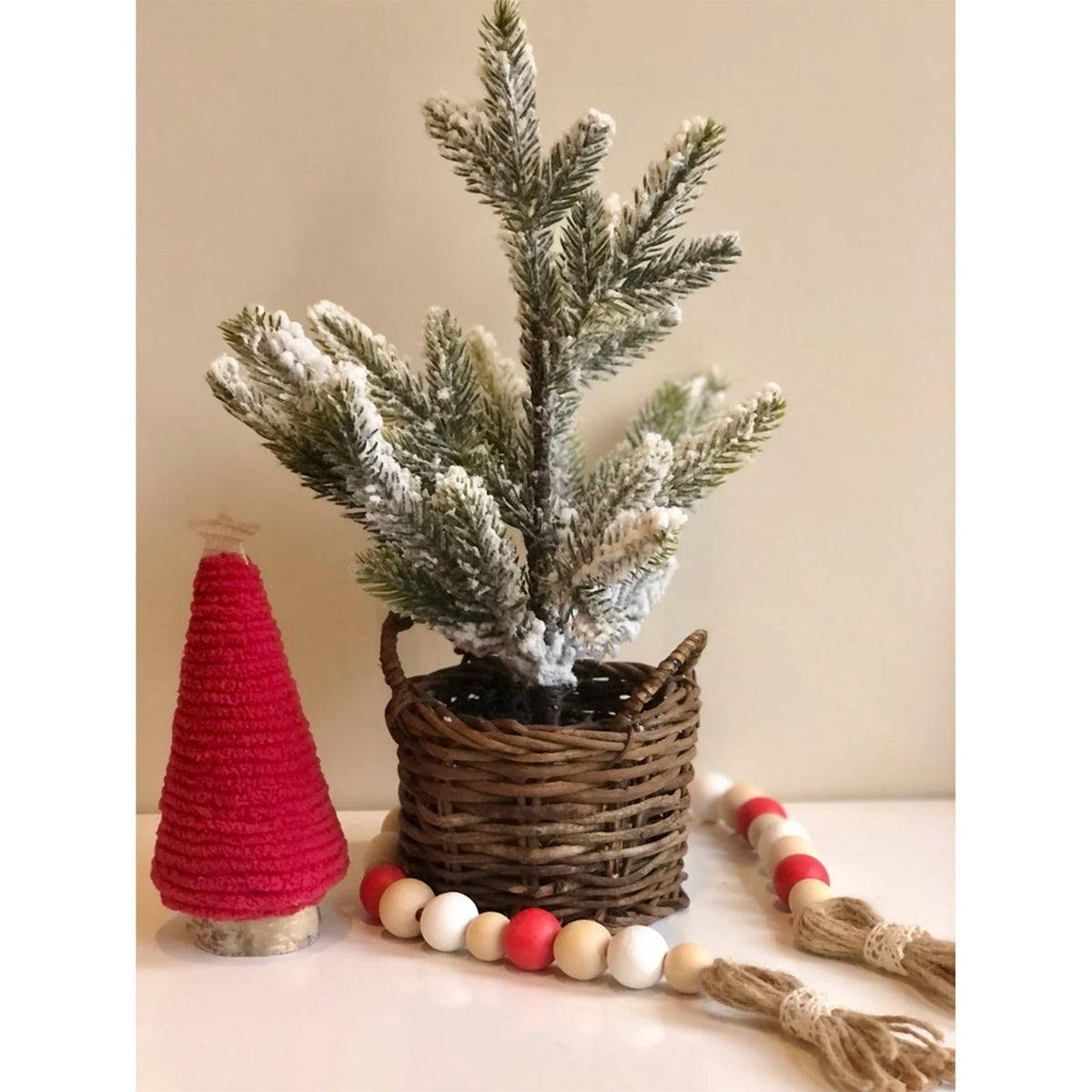Mini Christmas Trees for Cozy Rustic Tabletop Decor