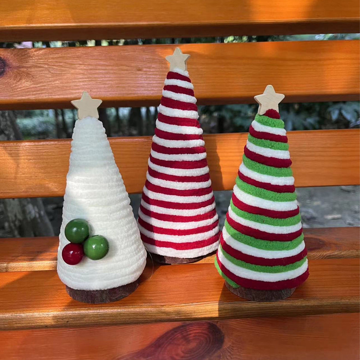 Mini Christmas Trees for Cozy Rustic Tabletop Decor