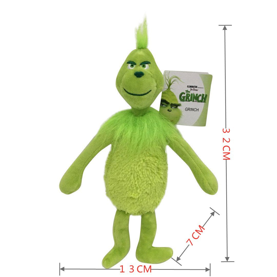 Grinch Plush Toy Santa Christmas Gift for Kids & Decor
