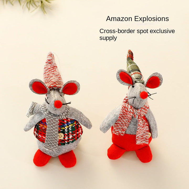 Christmas Mouse Plush Ornaments For Cozy Holiday Charm