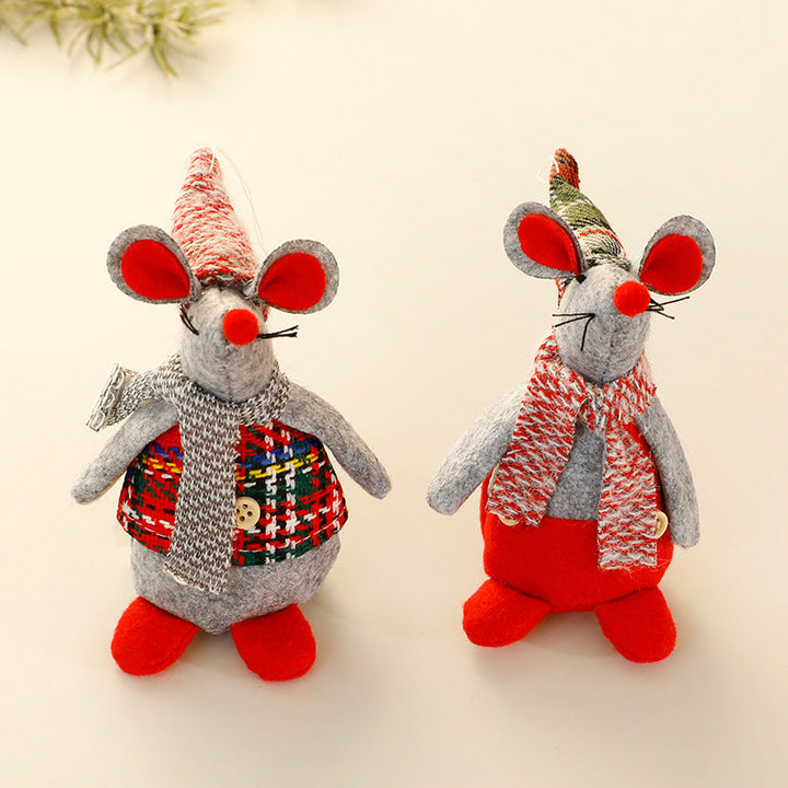 Christmas Mouse Plush Ornaments For Cozy Holiday Charm